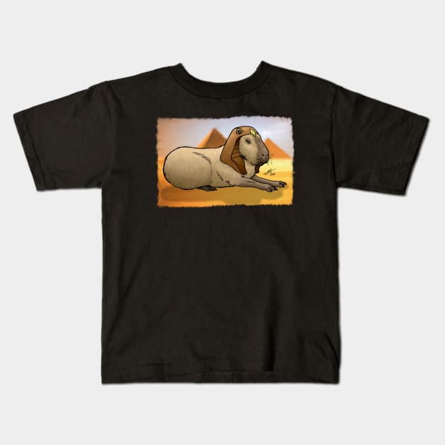 Capybara Sphinx Kids T-Shirt by PaleoFantasies